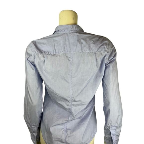 Frank & Eileen Long Sleeve Stripe Barry Shirt Size Small Blue White Button Up - Picture 7 of 13